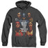 JUSTICE LEAGUE MOVIE/SAVE THE WORLD POSTER - ADULT HEATHER HOODIE - BLACK