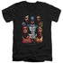 JUSTICE LEAGUE MOVIE/SAVE THE WORLD POSTER - S/S ADULT V-NECK 30/1 - BLACK