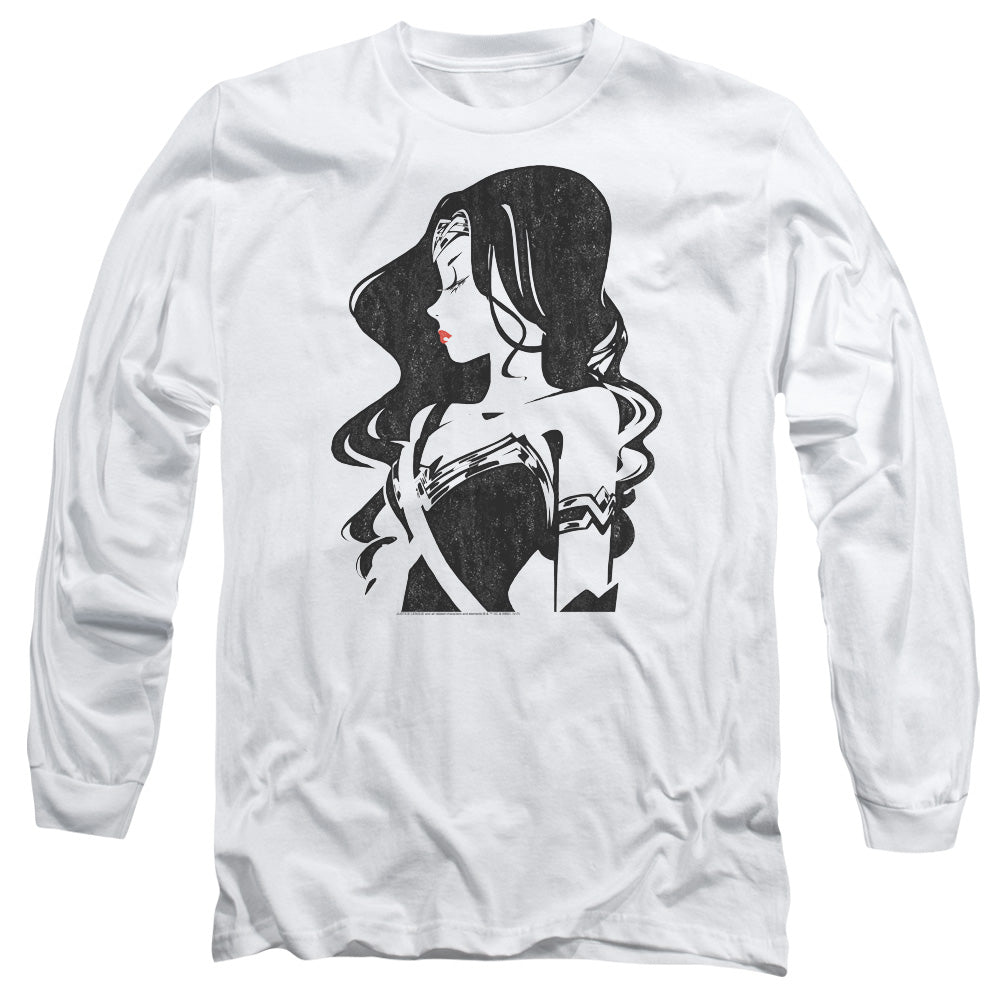 JUSTICE LEAGUE MOVIE/PROFILE -  L/S ADULT 18/1  - WHITE