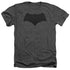 JUSTICE LEAGUE MOVIE/BATMAN LOGO - ADULT HEATHER - CHARCOAL