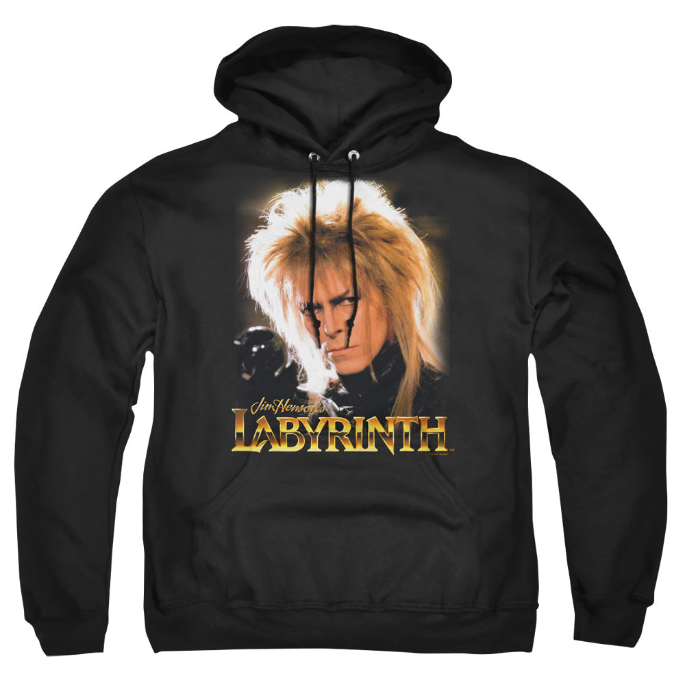 LABYRINTH/JARETH - ADULT PULLOVER HOODIE - BLACK
