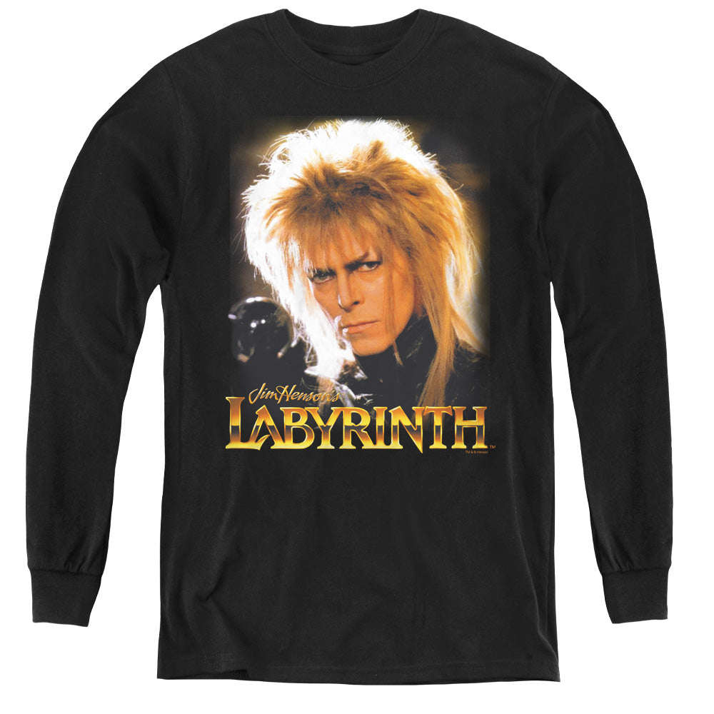 LABYRINTH/JARETH - YOUTH LONG SLEEVE TEE - BLACK