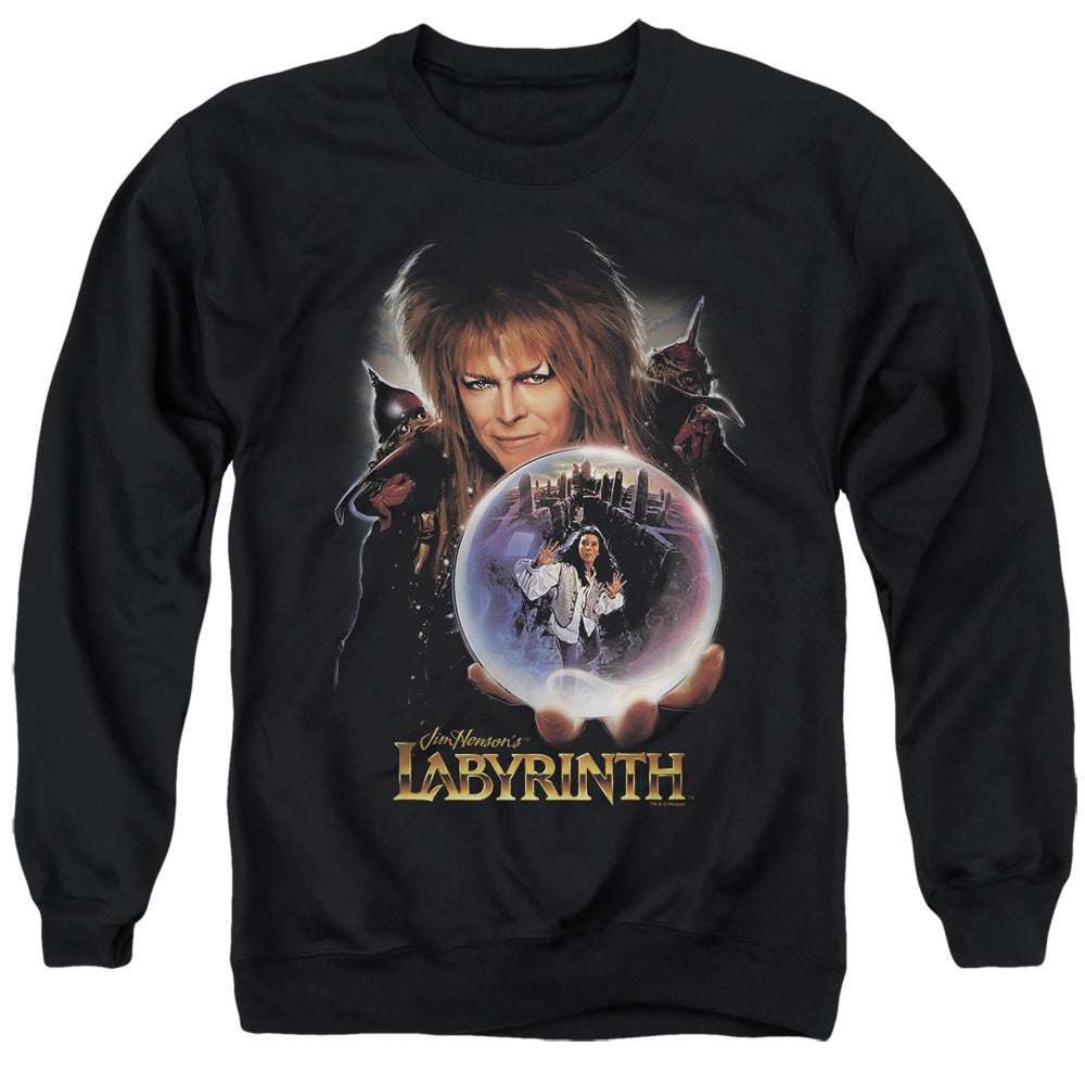 LABYRINTH/I HAVE A GIFT - ADULT CREWNECK SWEATSHIRT - BLACK