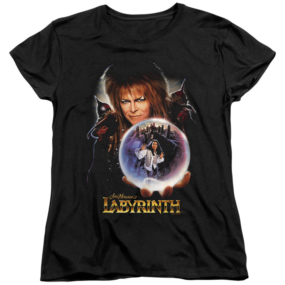 LABYRINTH/I HAVE A GIFT - S/S WOMENS TEE - BLACK
