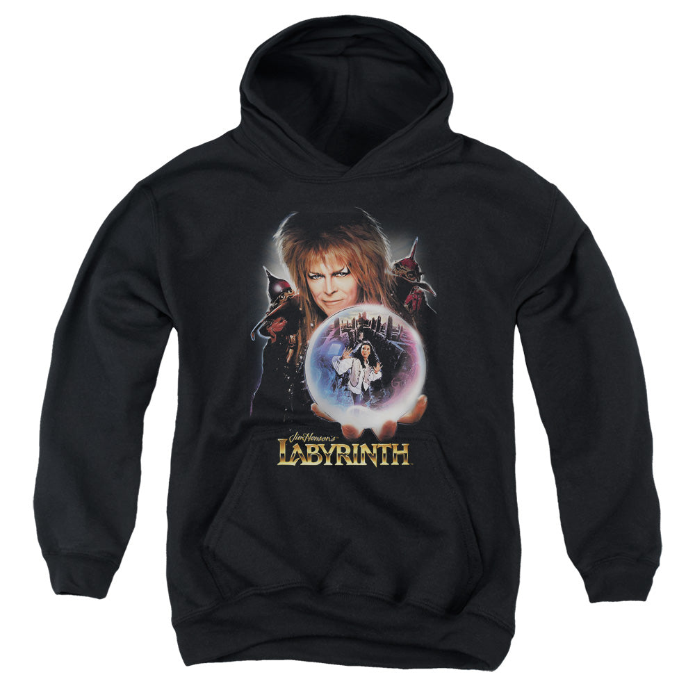LABYRINTH/I HAVE A GIFT - YOUTH PULLOVER HOODIE - BLACK