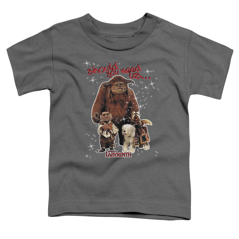 LABYRINTH/SHOULD YOU NEED US - S/S TODDLER TEE - CHARCOAL