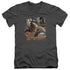 LABYRINTH/SIR DIDYMUS - S/S ADULT V-NECK 30/1 - CHARCOAL
