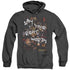 LABYRINTH/RIGHT WORDS - ADULT HEATHER HOODIE - BLACK