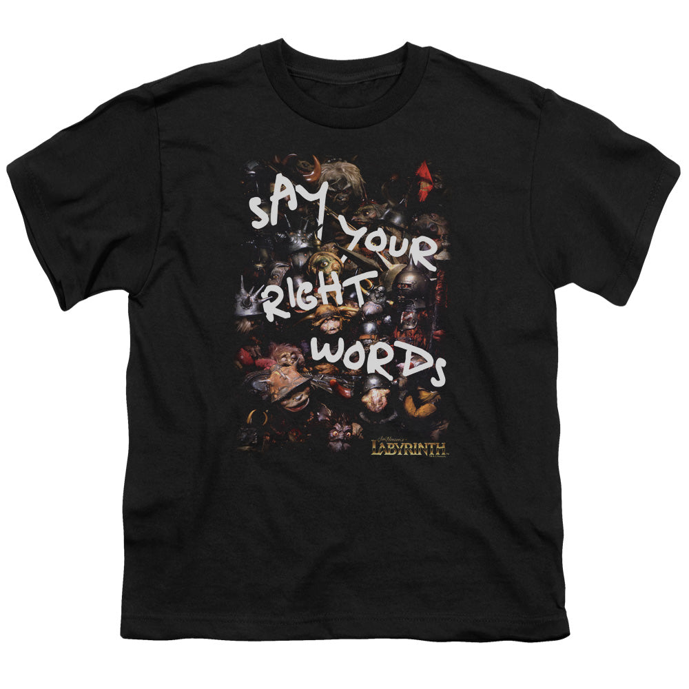 LABYRINTH/RIGHT WORDS - S/S YOUTH 18/1 - BLACK