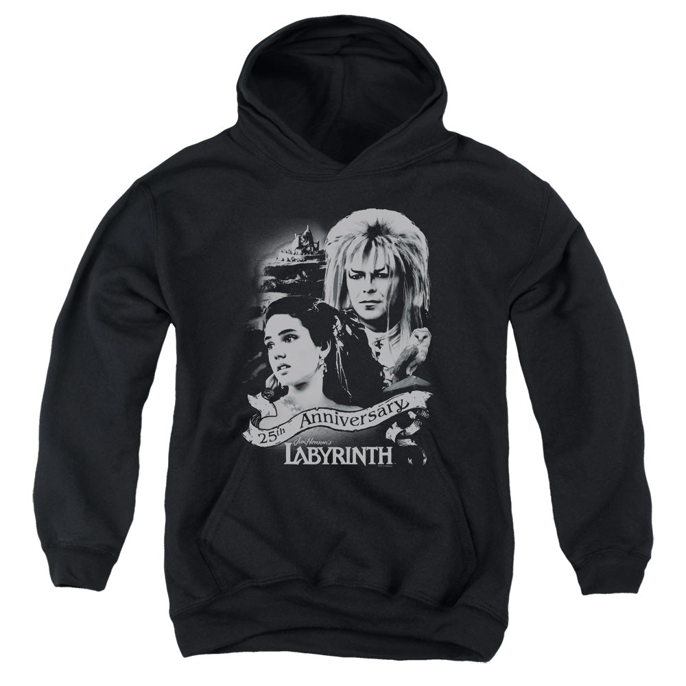 LABYRINTH/ANNIVERSARY - YOUTH PULLOVER HOODIE - BLACK