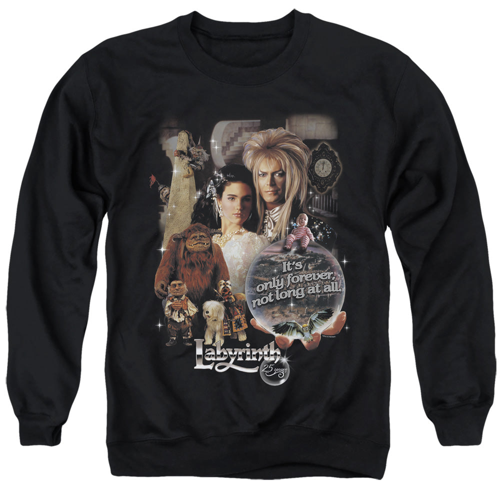 LABYRINTH/25 YEARS OF MAGIC - ADULT CREWNECK SWEATSHIRT - BLACK