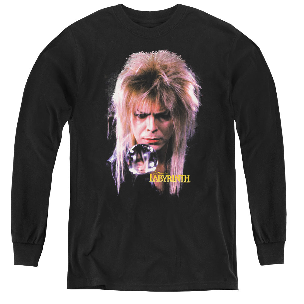 LABYRINTH/GOBLIN KING - YOUTH LONG SLEEVE TEE - BLACK