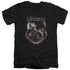 LABYRINTH/GLOBES - S/S ADULT V-NECK 30/1 - BLACK