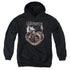 LABYRINTH/GLOBES - YOUTH PULLOVER HOODIE - BLACK