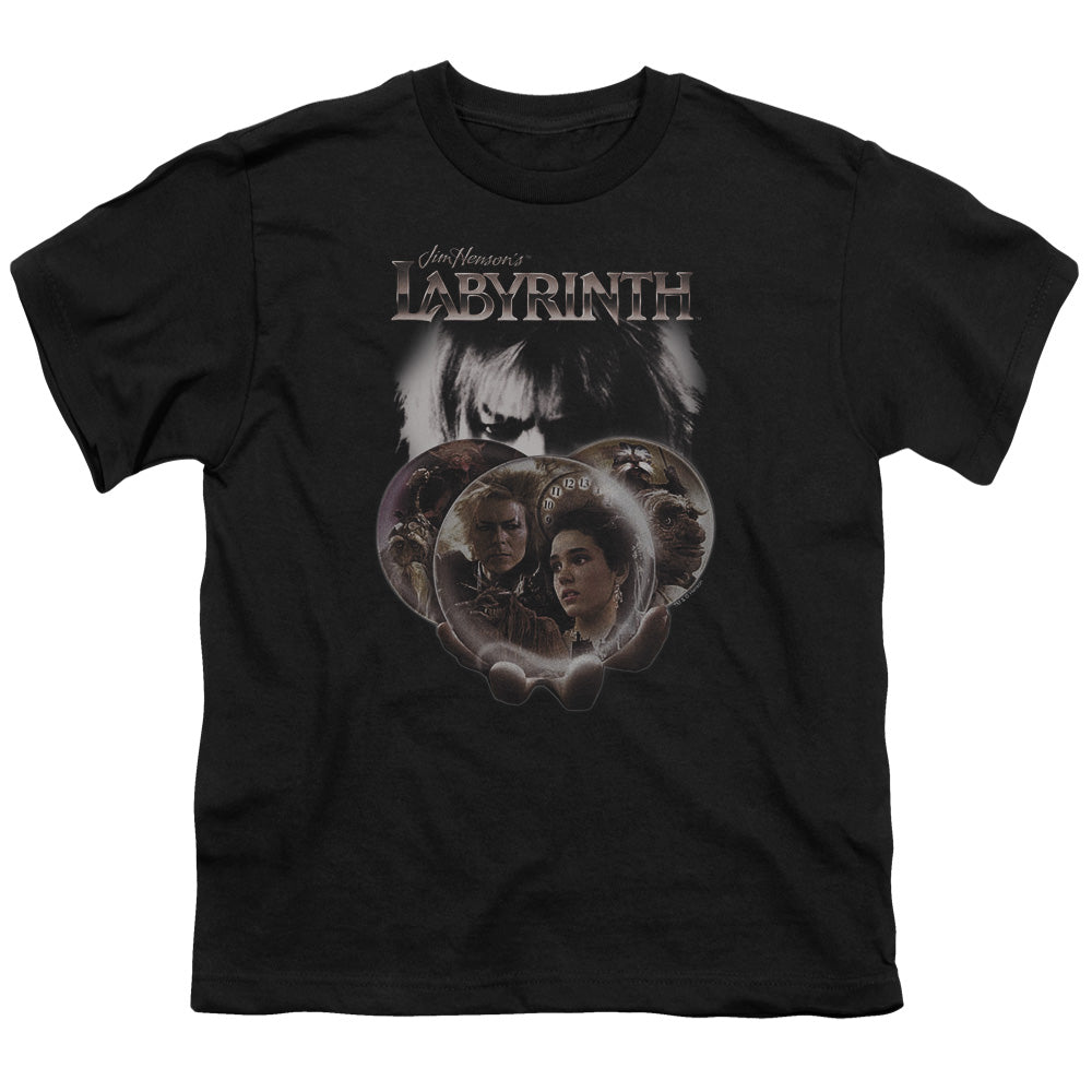 LABYRINTH/GLOBES - S/S YOUTH 18/1 - BLACK