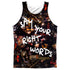 LABYRINTH/RIGHT WORDS (FRONT/BACK PRINT) - ADULT POLY TANK TOP - MULTI