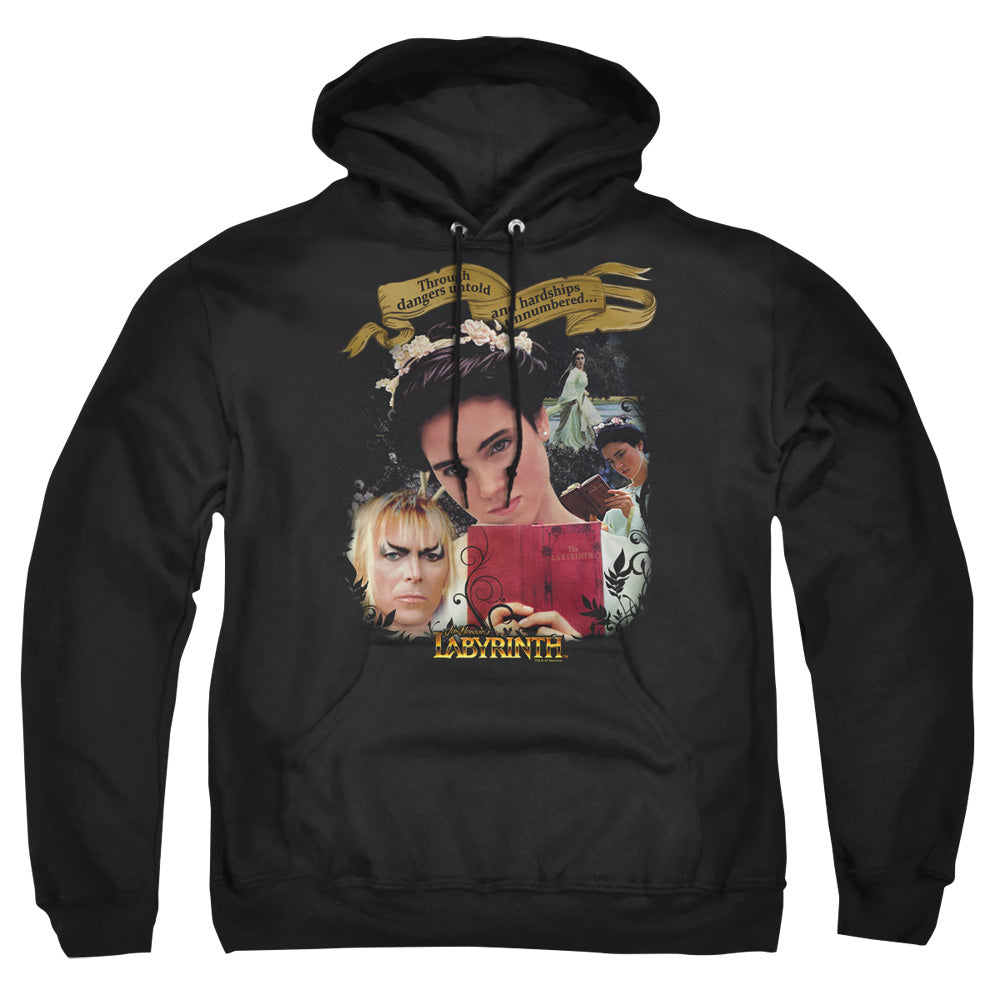 LABYRINTH/DANGERS UNTOLD - ADULT PULLOVER HOODIE - BLACK