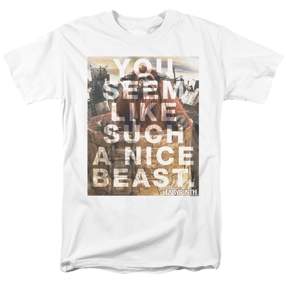 LABYRINTH/NICE BEAST - S/S ADULT 18/1 - WHITE