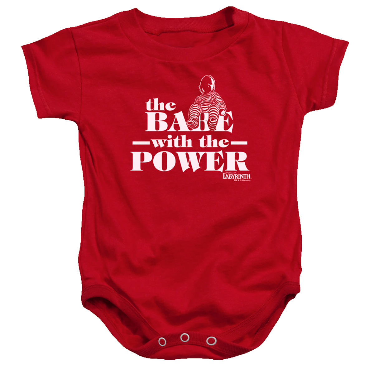 LABYRINTH/THE BABE WITH THE POWER - INFANT SNAPSUIT - RED
