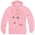 I LOVE LUCY/EYELASHES - ADULT PULLOVER HOODIE - PINK