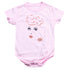 I LOVE LUCY/EYELASHES - INFANT SNAPSUIT - PINK