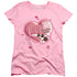 I LOVE LUCY/CHOCOLATE SMUDGES - S/S WOMENS TEE - PINK