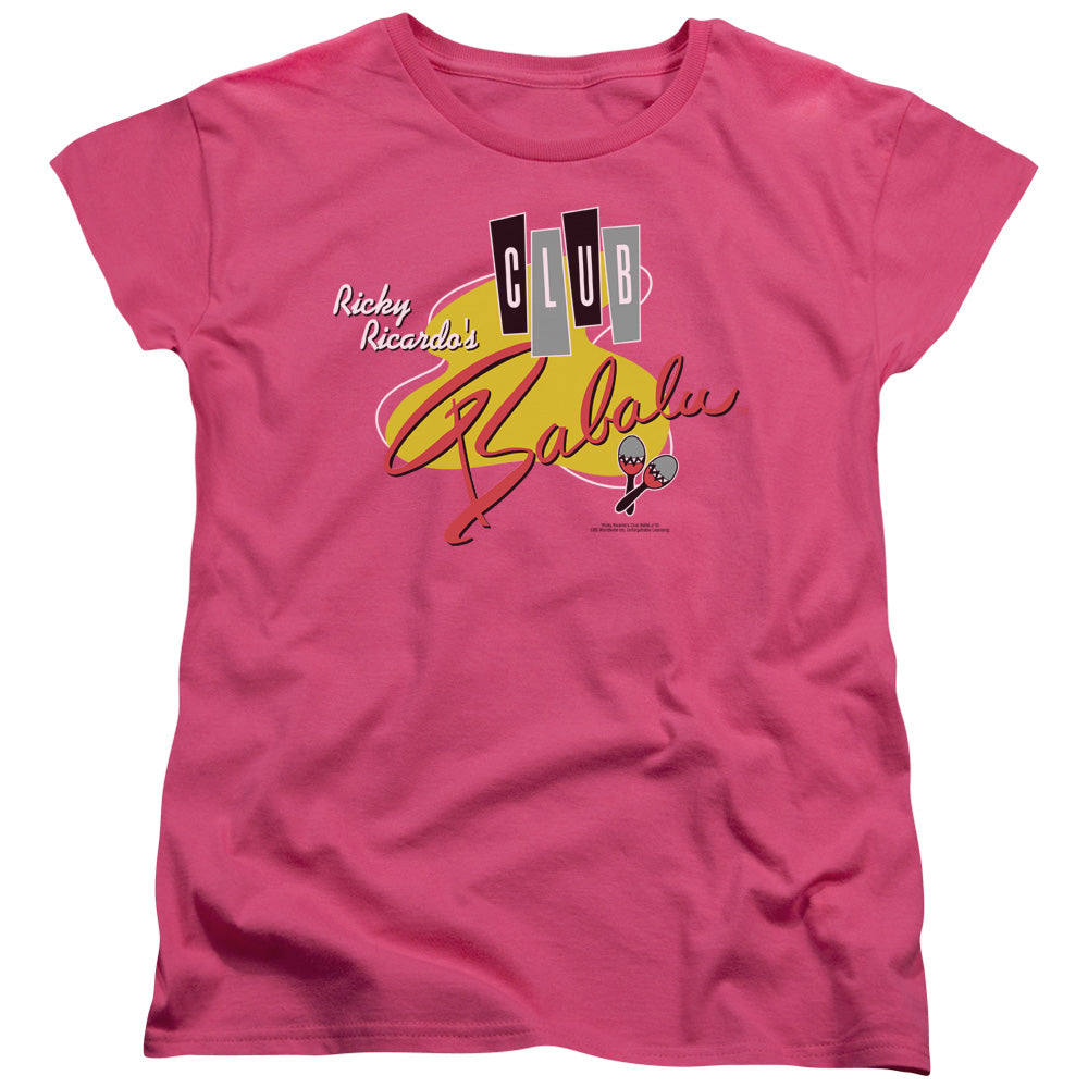 I LOVE LUCY/CLUB BABALU - S/S WOMENS TEE - HOT PINK