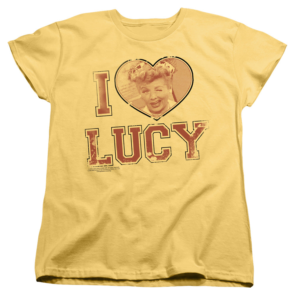 I LOVE LUCY/I HEART LUCY - S/S WOMENS TEE - BANANA
