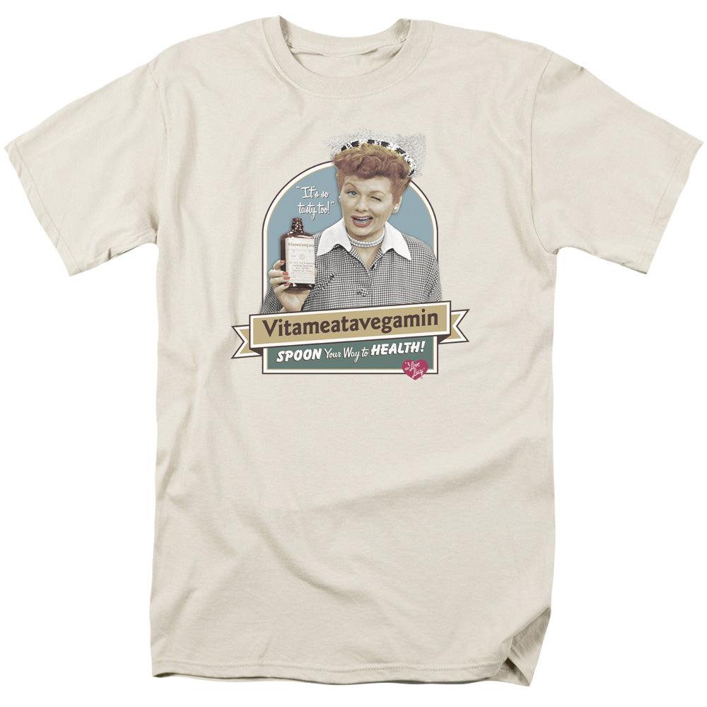I LOVE LUCY/SPOON TO HEALTH - S/S ADULT 18/1 - CREAM