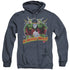 I LOVE LUCY/IN ANOTHER WORLD - ADULT HEATHER HOODIE - NAVY