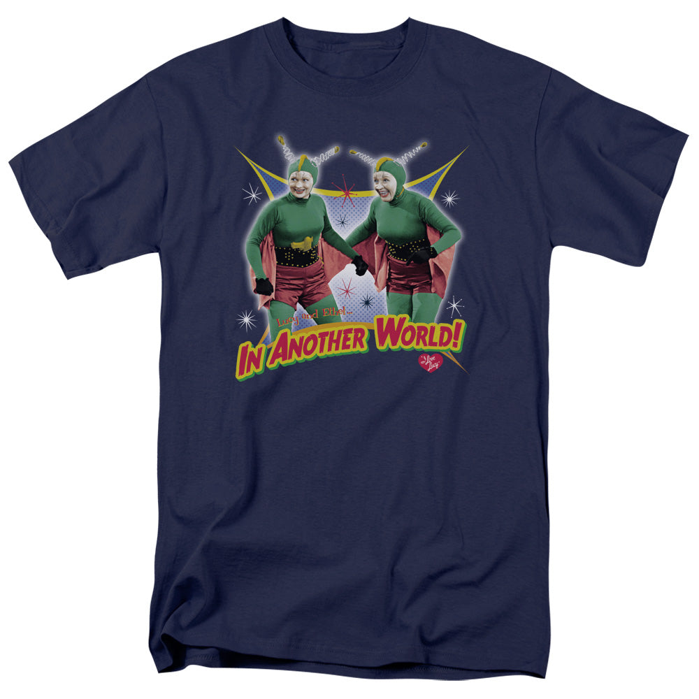 I LOVE LUCY/IN ANOTHER WORLD - S/S ADULT 18/1 - NAVY