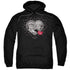 I LOVE LUCY/HEARTS AND DOTS - ADULT PULLOVER HOODIE - BLACK