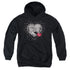 I LOVE LUCY/HEARTS AND DOTS - YOUTH PULLOVER HOODIE - BLACK