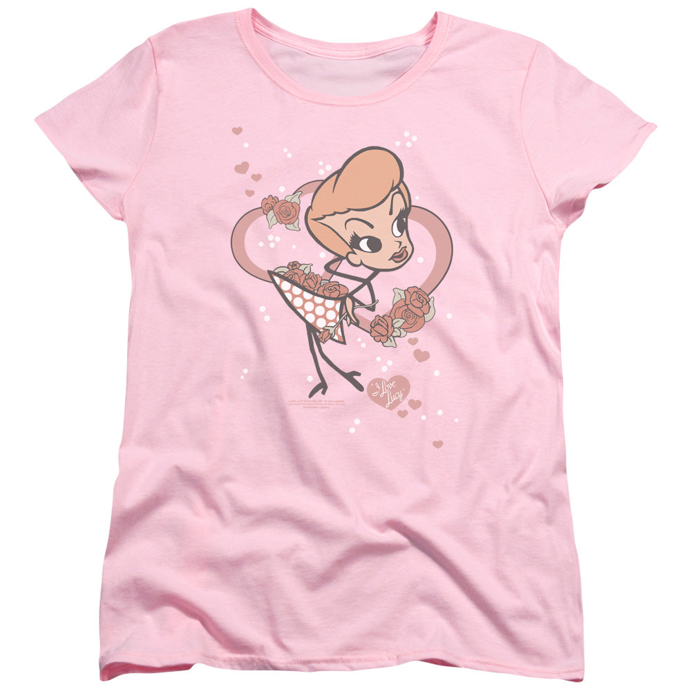 I LOVE LUCY/FUN GIRL - S/S WOMENS TEE - PINK