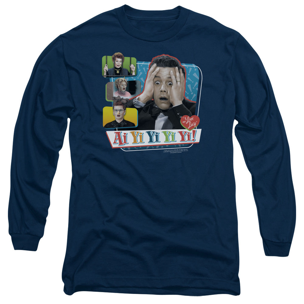 I LOVE LUCY/AI YI YI YI YI - L/S ADULT 18/1 - NAVY