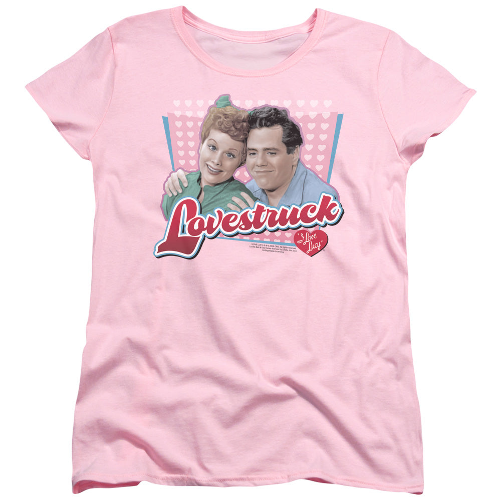 I LOVE LUCY/LOVESTRUCK - S/S WOMENS TEE - PINK