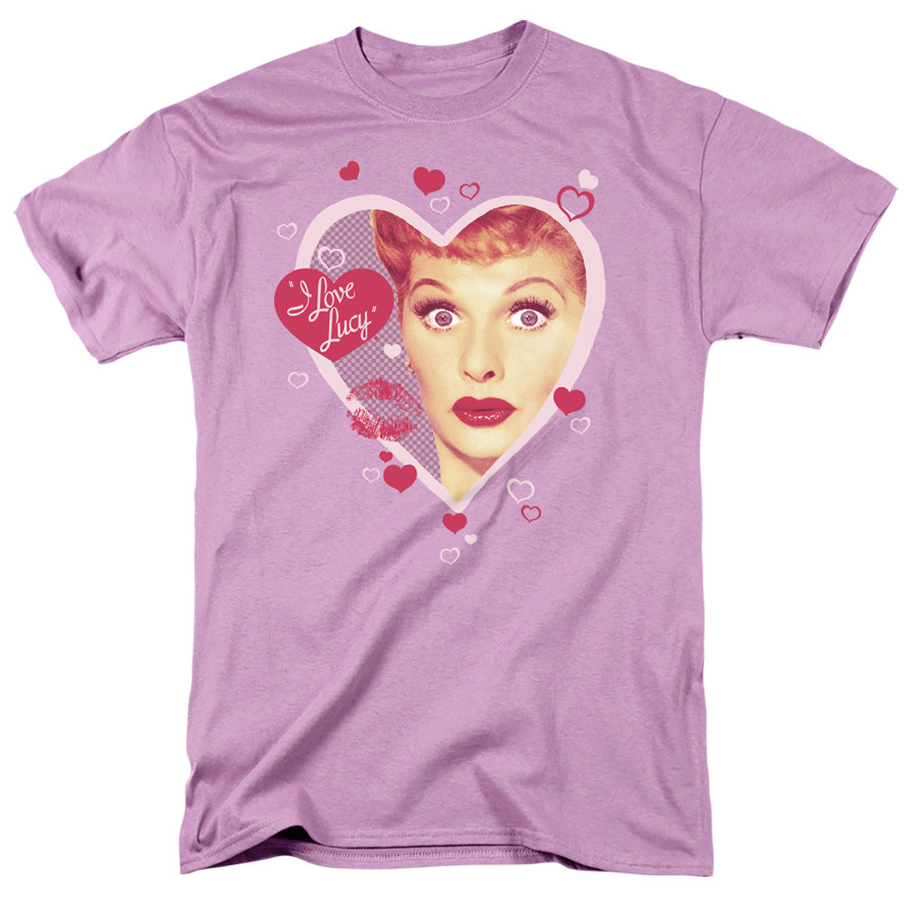 I LOVE LUCY/KISSING HEARTS - S/S ADULT 18/1 - LAVENDER