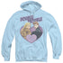 I LOVE LUCY/DOUBLE TROUBLE - ADULT PULLOVER HOODIE - LIGHT BLUE