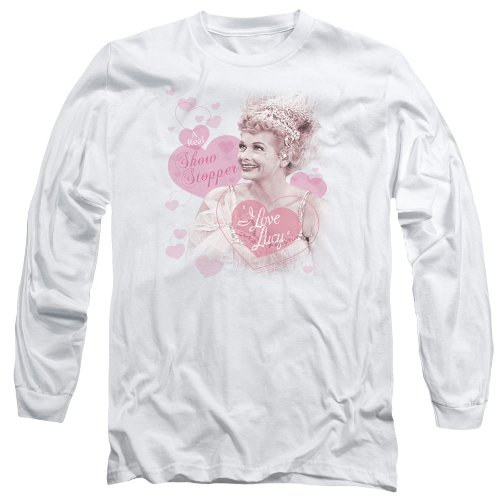 I LOVE LUCY/SHOW STOPPER - L/S ADULT 18/1 - WHITE