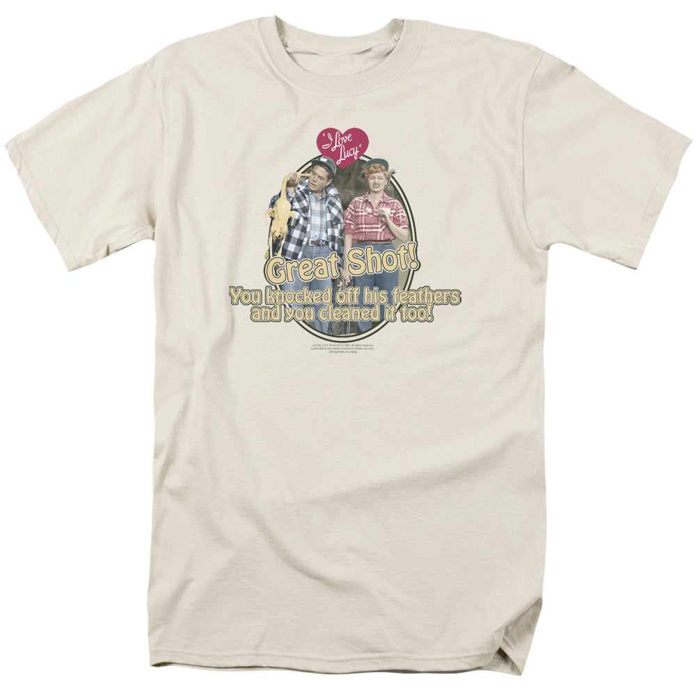 I LOVE LUCY/GREAT SHOT - S/S ADULT 18/1 - CREAM