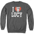 I LOVE LUCY/I LOVE LUCY - ADULT CREWNECK SWEATSHIRT - CHARCOAL
