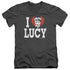 I LOVE LUCY/I LOVE LUCY - S/S ADULT V-NECK 30/1 - CHARCOAL