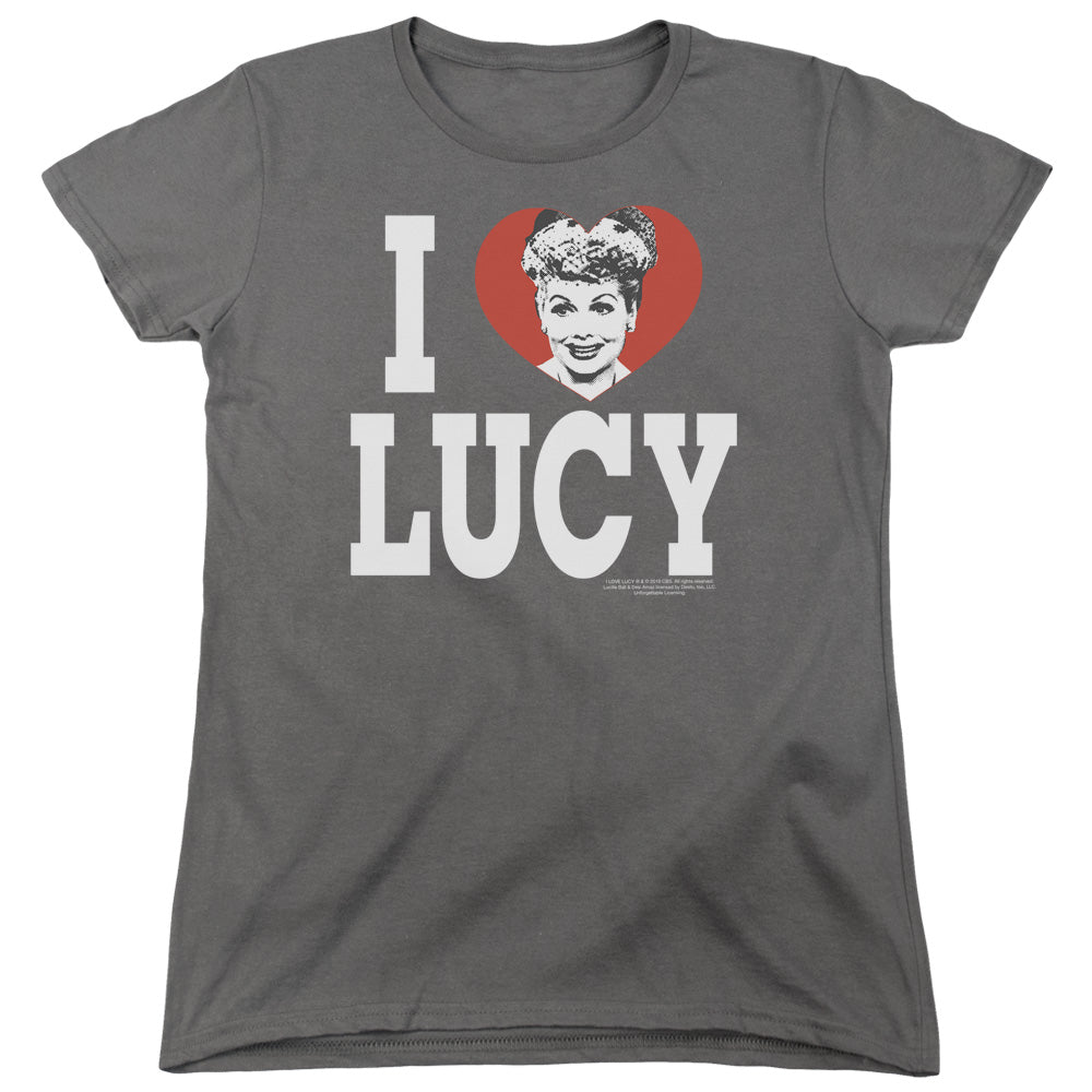 I LOVE LUCY/I LOVE LUCY - S/S WOMENS TEE - CHARCOAL