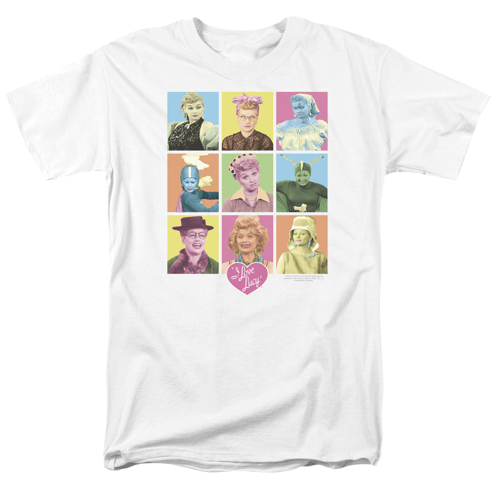 I LOVE LUCY/SO MANY FACES - S/S ADULT 18/1 - WHITE
