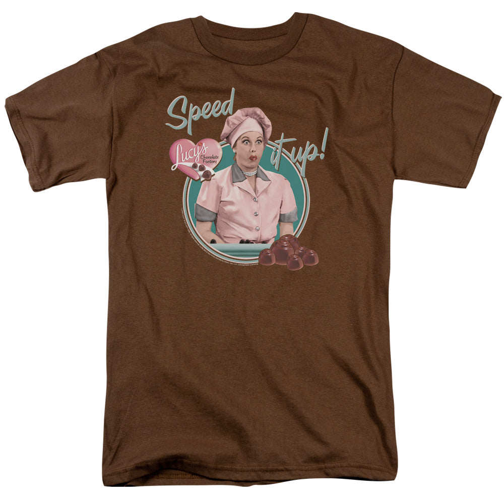 I LOVE LUCY/SPEED IT UP - S/S ADULT 18/1 - COFFEE