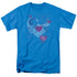 I LOVE LUCY/CARTOON KISS - S/S ADULT 18/1 - TURQUOISE