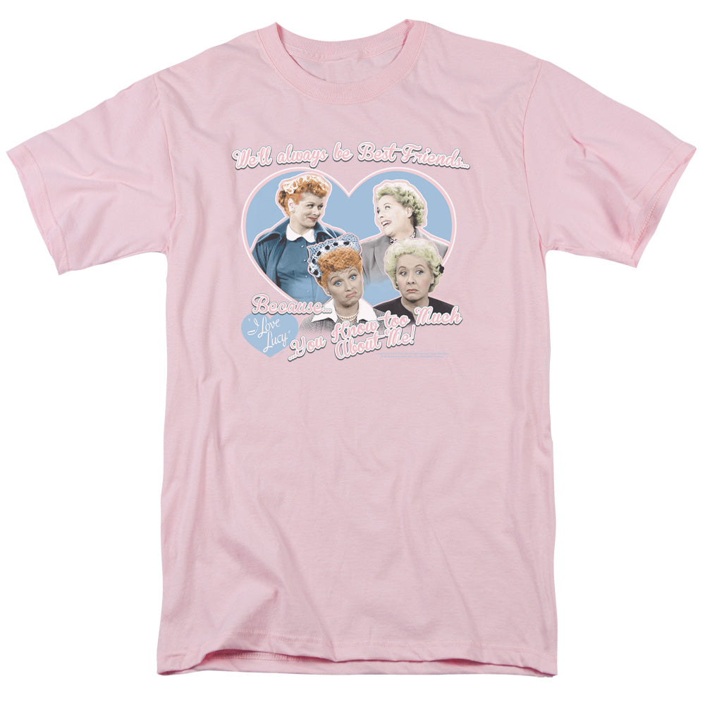 I LOVE LUCY/ALWAYS BEST FRIENDS - S/S ADULT 18/1 - PINK