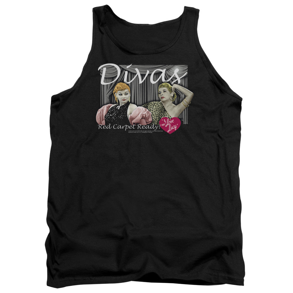 I LOVE LUCY/DIVAS - ADULT TANK - BLACK