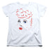 I LOVE LUCY/LINES FACE - S/S WOMENS TEE - WHITE