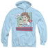 I LOVE LUCY/VITA COMIC - ADULT PULLOVER HOODIE - LIGHT BLUE